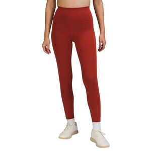 Lululemon Wunder Train High-Rise Leggings with Pockets 25" Red Everlux Sz 8